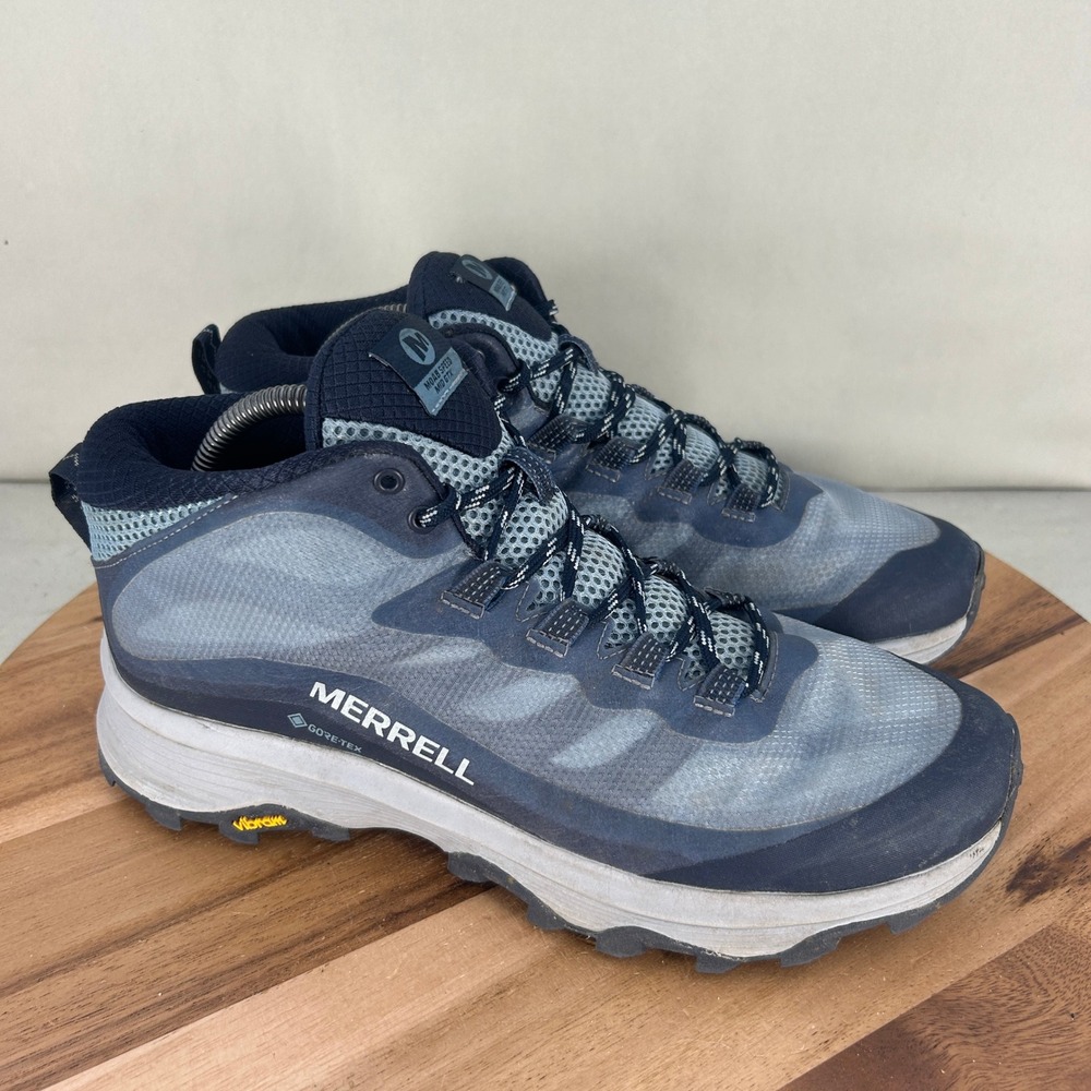 Merrell Moab Speed Mid GTX Womens 11 Hiking Boots Blue Waterproof J135418